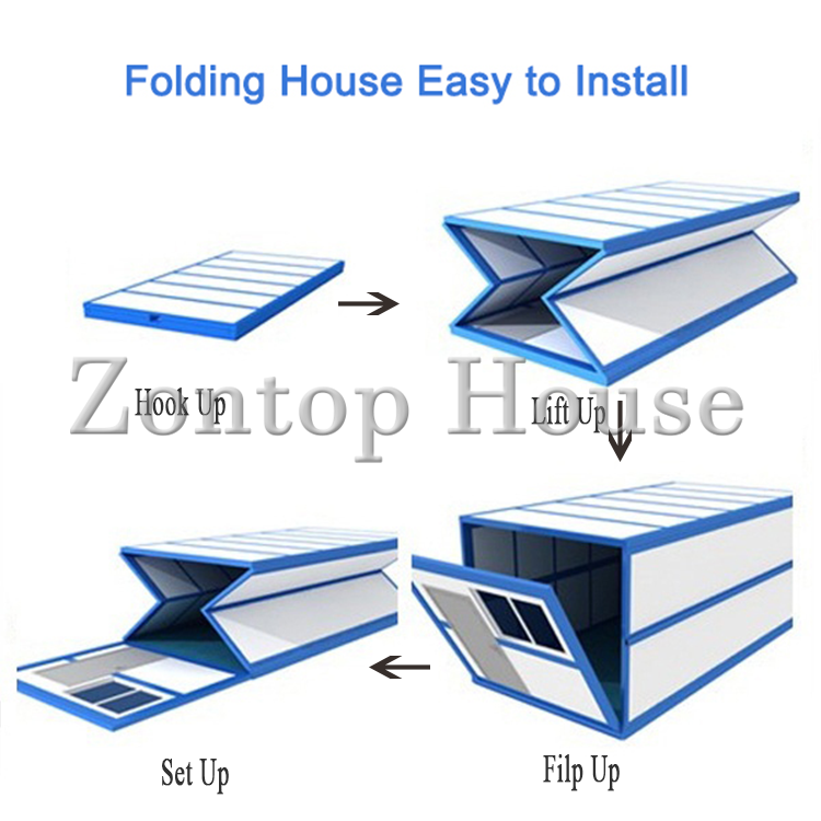 Prefabricated Folding Container House 4 Minutes Install One House Mobile Container House Prefabricated Folding Container House 4 Minutes Install One House Mobile Container House