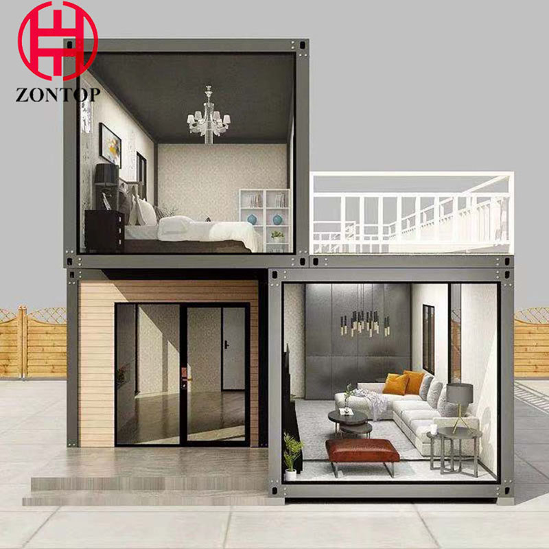 Custom 2 Storey Popular Top Quality Eco Friendly Two Bedroom Prefab Container House