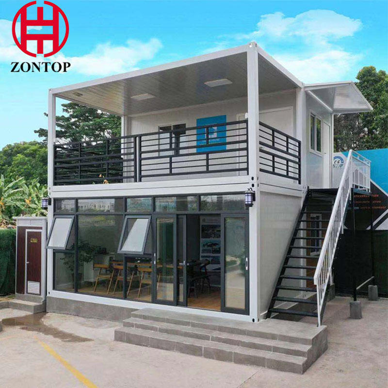 Southeast Asian Restaurant With Balcony Modular Houses Multifunctional Prefabricated Container House