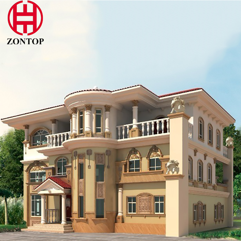Novel Design Modern Duplex Floor Light Steel Structure Prefab Luxury Villa Home